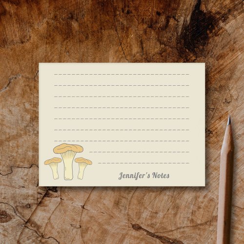 Botanical Chanterelle Mushroom Post_it Notes