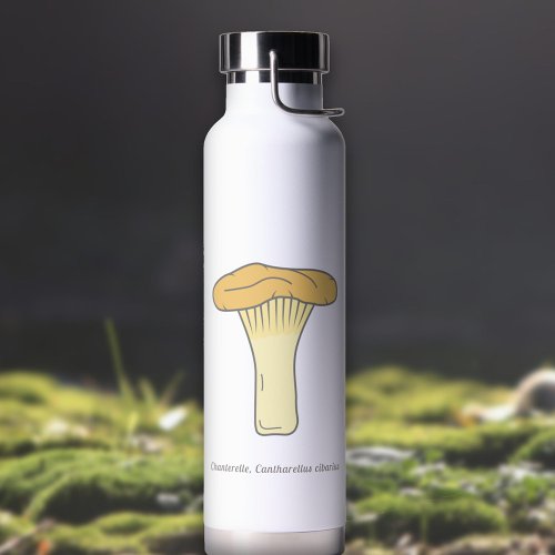 Botanical Chanterelle Mushroom Water Bottle