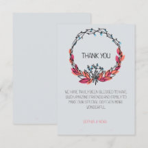 "Botanical Charm Thank You Card"