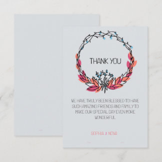 "Botanical Charm Thank You Card" Card