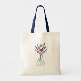 Botanical Chemistry Flask with Lavender and Rose A Tote Bag