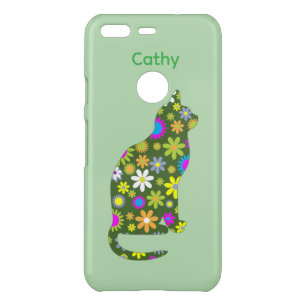 Botanical Chic Floral Cat iPhone Case