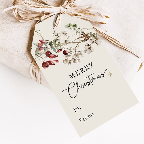 Botanical Christmas Gift Tags