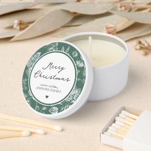 Botanical Christmas Mini Candle Favors