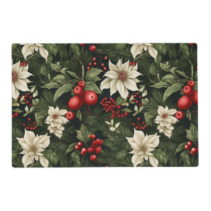 Botanical Christmas Pattern Placemat