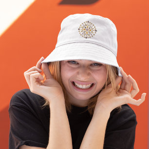 Botanical Circle Flower From Original Artwork Bucket Hat