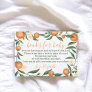 Botanical citrus orange cutie books for baby enclosure card