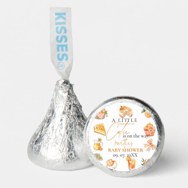 Botanical citrus orange Cutie Summer Baby Shower Hershey®'s Kisses® (Front)