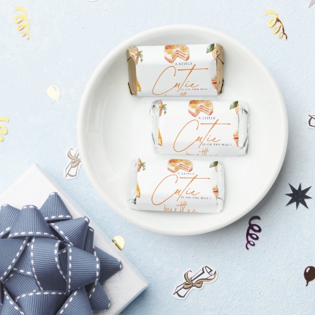 Botanical citrus orange Cutie Summer Baby Shower Hershey's Miniatures (Party)