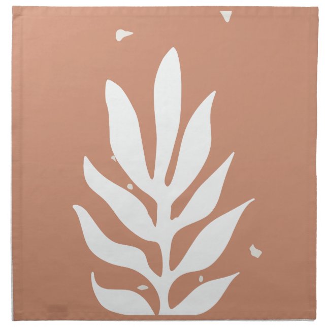 Botanical Cloth Napkin for Modern Kitchen Decor (Front)