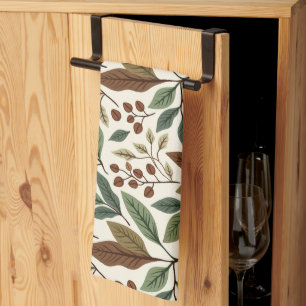 Botanical Coffee Plant Kitchen Towel
