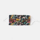 Botanical Colorful Snake Pattern Adult Cloth Face Mask (Front, Folded)