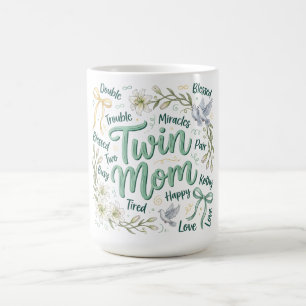 Botanical Coquette Mother's Day/Twin Mom Coffee Mug
