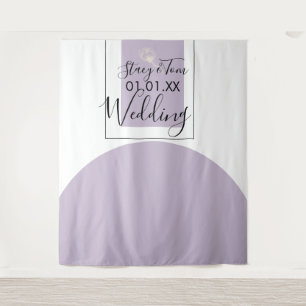Botanical Cotton Plant Lavender Wedding Photo Tapestry