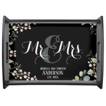 Botanical Couple Name Mr and Mrs Wedding Gift