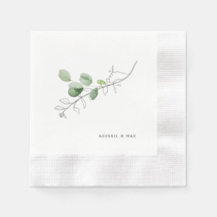 Botanical Couples Shower Custom Napkins