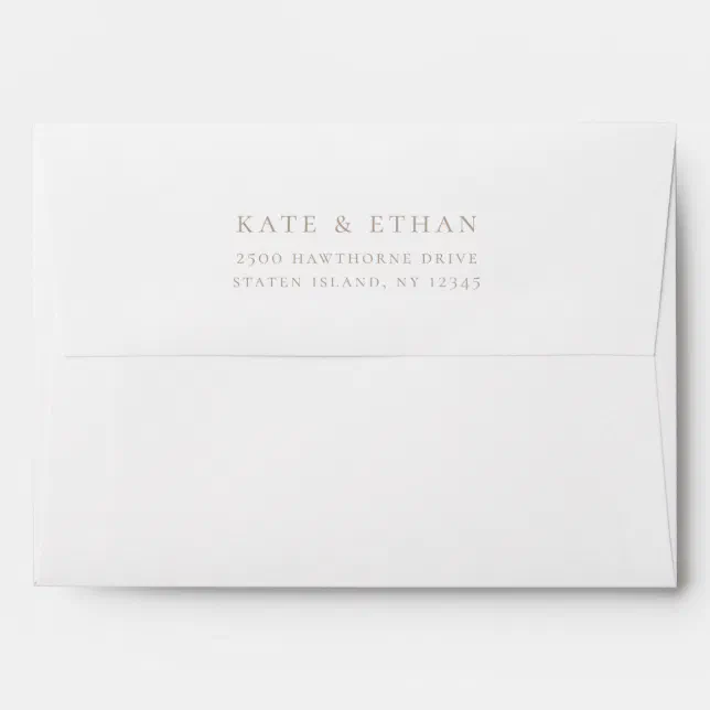 Botanical Crest Monogram Wedding Invitation Envelope | Zazzle