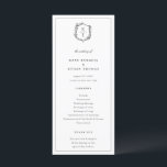 Botanical Crest Monogram Wedding Program<br><div class="desc">Botanical Crest monogram,  wedding program. Vintage inspired crest adorned with botanical branches. Features,  elegant and classy black typography.</div>