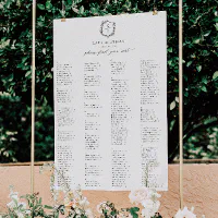 HARLOW Our Favorite People Seating Chart 24x36 Foam Board, Zazzle