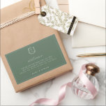 Botanical Crest Monogram Wedding Welcome Rectangular Sticker<br><div class="desc">Botanical Crest monogram,  sage green wedding welcome bag sticker. Vintage inspired crest adorned with botanical branches. Features,  elegant and classy white typography design style mix of script and bold type.</div>