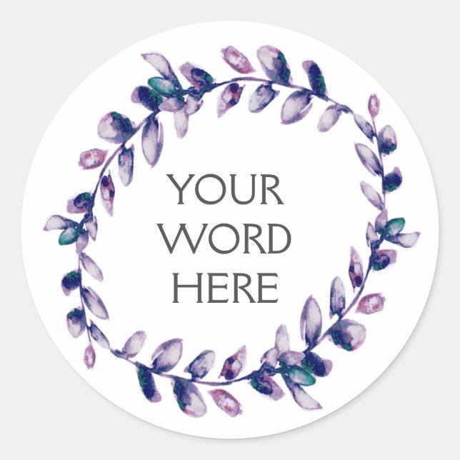 Botanical Crown - Luna - Classic Round Sticker (Front)