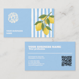Botanical Custom Logo and Scan QR Code Business Card