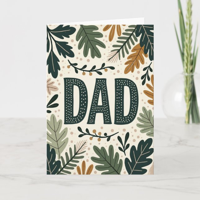 Botanical Dad Fathers Day Card (Front)