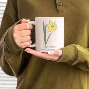 Botanical Daffodil Pastel Flower Coffee Mug