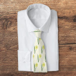 Botanical Daffodil Pastel Flower  Neck Tie<br><div class="desc">A neck tie with a pattern of botanical daffodil flower illustration in pastel colors (Narcissus pseudonarcissus) on a light yellow background: a perfect gift for a lover of flowers. Daffodil is the March birth flower, the flower of Pisces and Aries and is symbolic meanings of rebirth, forgiveness, creativity, energy and...</div>