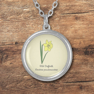 Botanical Daffodil Pastel Flower Necklace