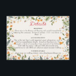 Botanical Daffodils Daisy Peony Flowers Wedding Enclosure Card<br><div class="desc">Beautiful invitations and stationery for special occasions and festivals are available in both physical and digital formats. We can extend any design into matching items such as RSVP cards,  labels,  envelopes,  and more. Customization is available upon request. Looking forward to hearing from you!</div>