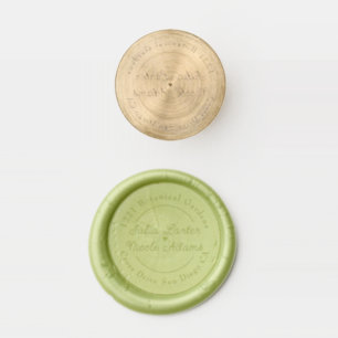 Botanical Daffodils Daisy Peony Flowers Wedding Wax Seal Stamp