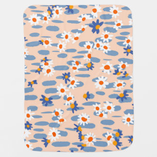 Botanical Daisies: Vintage Seamless Pattern. Baby Blanket