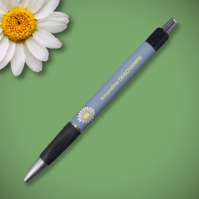 Botanical Daisy Flower Blue Pen (Daisy Flower Blue Pen)