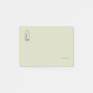 Botanical Dark Academia Minimalist Garden Reader G Post-it Notes