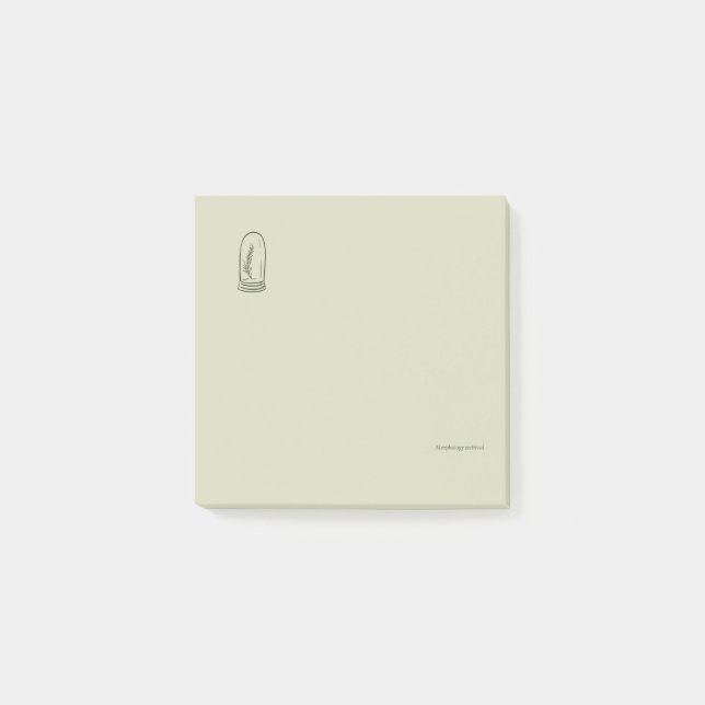 Botanical Dark Academia Minimalist Garden Reader G Post-it Notes (Front)