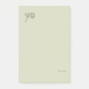 Botanical Dark Academia Minimalist Garden Reader Post-it Notes