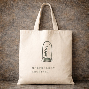 Botanical Dark Academia Minimalist Garden Reader Tote Bag