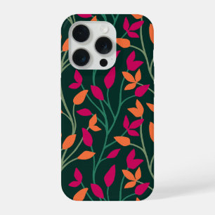 Botanical Dark Green Leaves Bold and Vibrant Style iPhone 15 Pro Case