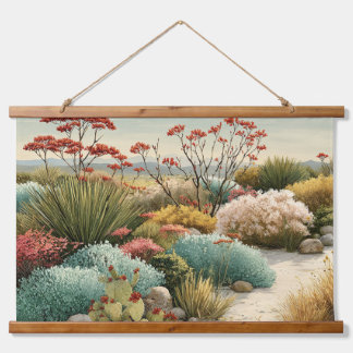 Botanical Desert Landscape Hanging Tapestry