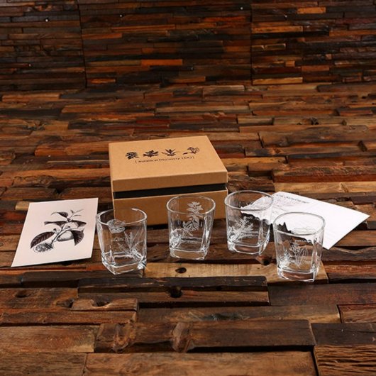 Botanical Discovery Gin Gift Set w/ Rocks Glasses (Front)