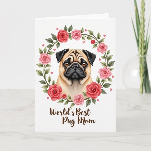 Botanical Dog Mothers Day Card (Front)