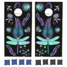 Botanical Dragonfly Tropical Enchanted Garden