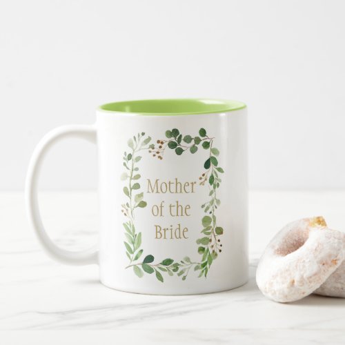 Botanical Dream Green Leaves Mother of the Bride  Two_Tone Coffee Mug