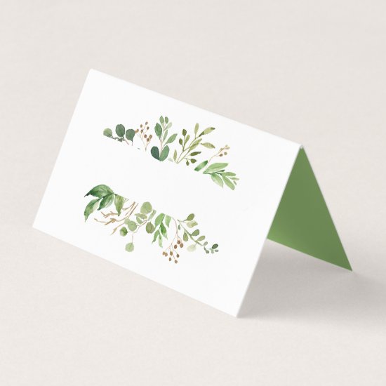 Botanical Dream Rustic Greenery Place Cards
