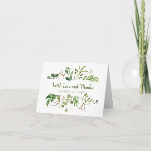 Botanical Dream Rustic Greenery Thank You Cards