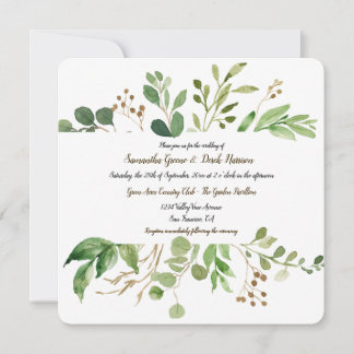 Botanical Dream Square Wedding Invitations
