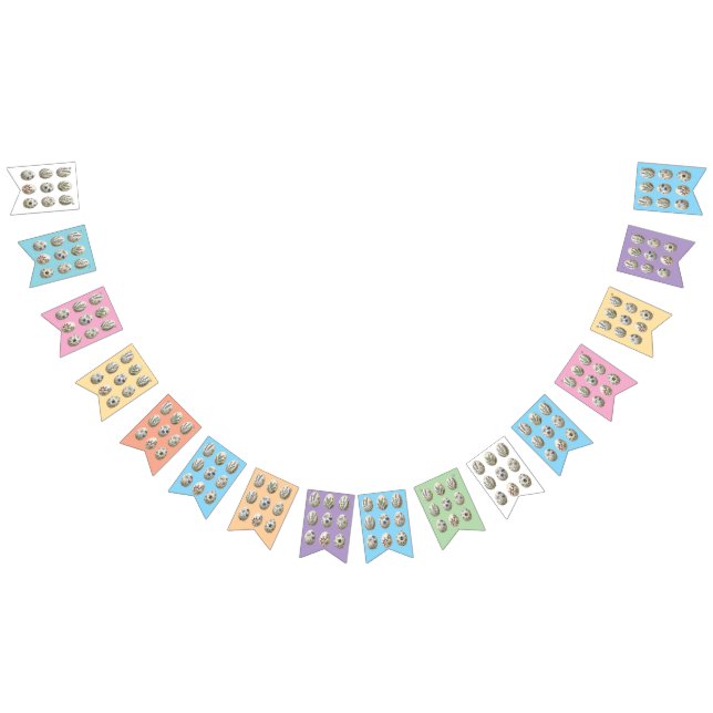 Botanical Easter Egg Bunting Multi colour Garland Flags (All)