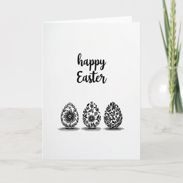 Botanical Easter Pattern Card (Front)
