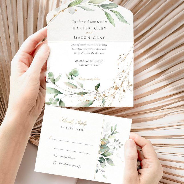 Botanical Elegance All-in-One Wedding Suite All In One Invitation (Creator Uploaded)